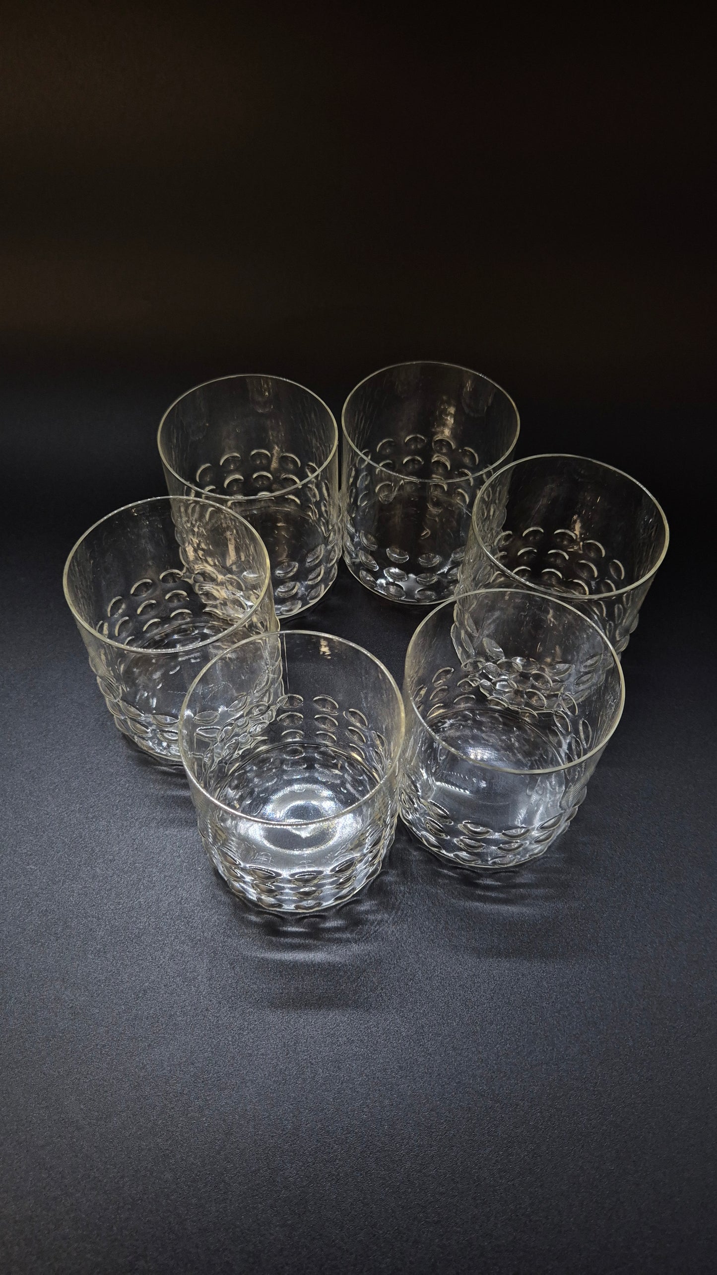 Set of 6 Riihimäen Lasi Grappo Drinking Glasses, Nanny Still, Finnish Vintage Glass