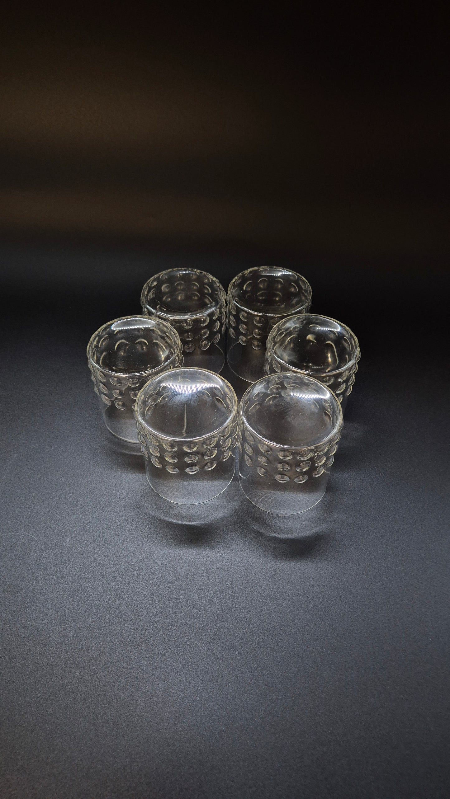 Set of 6 Riihimäen Lasi Grappo Drinking Glasses, Nanny Still, Finnish Vintage Glass