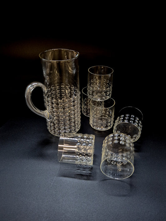 Riihimäen Lasi Grappo Pitcher, Nanny Still, Finnish Vintage Glass