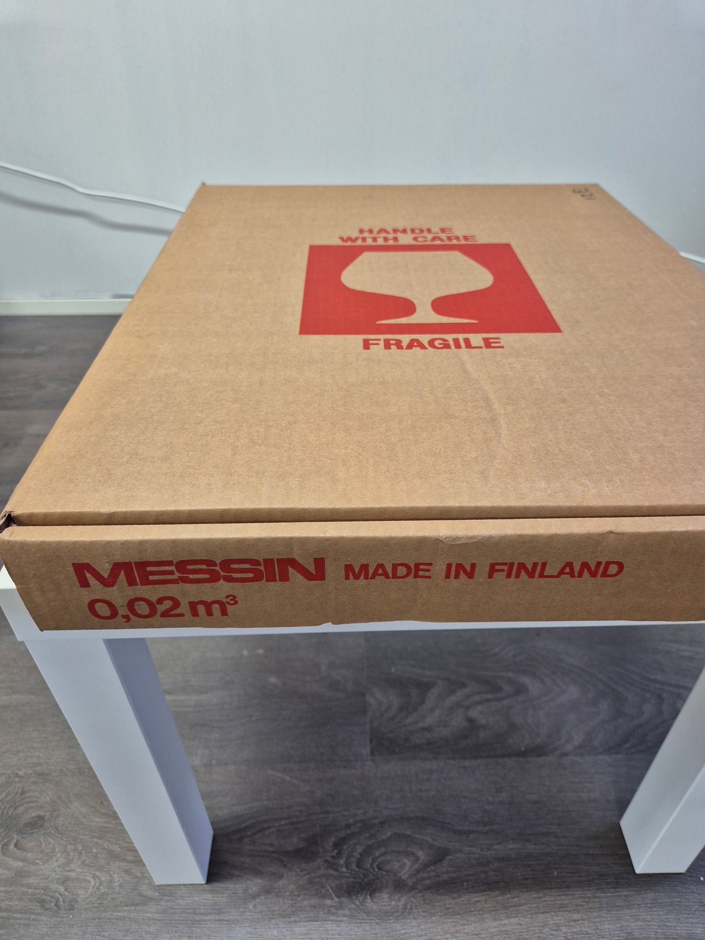 Vintage Finnish Side Tables (Pair), Glass & Metal with Brass Details