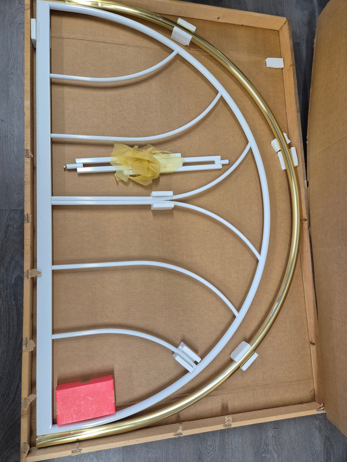 Vintage Finnish Headboard with Brass Detail by Messin Oy