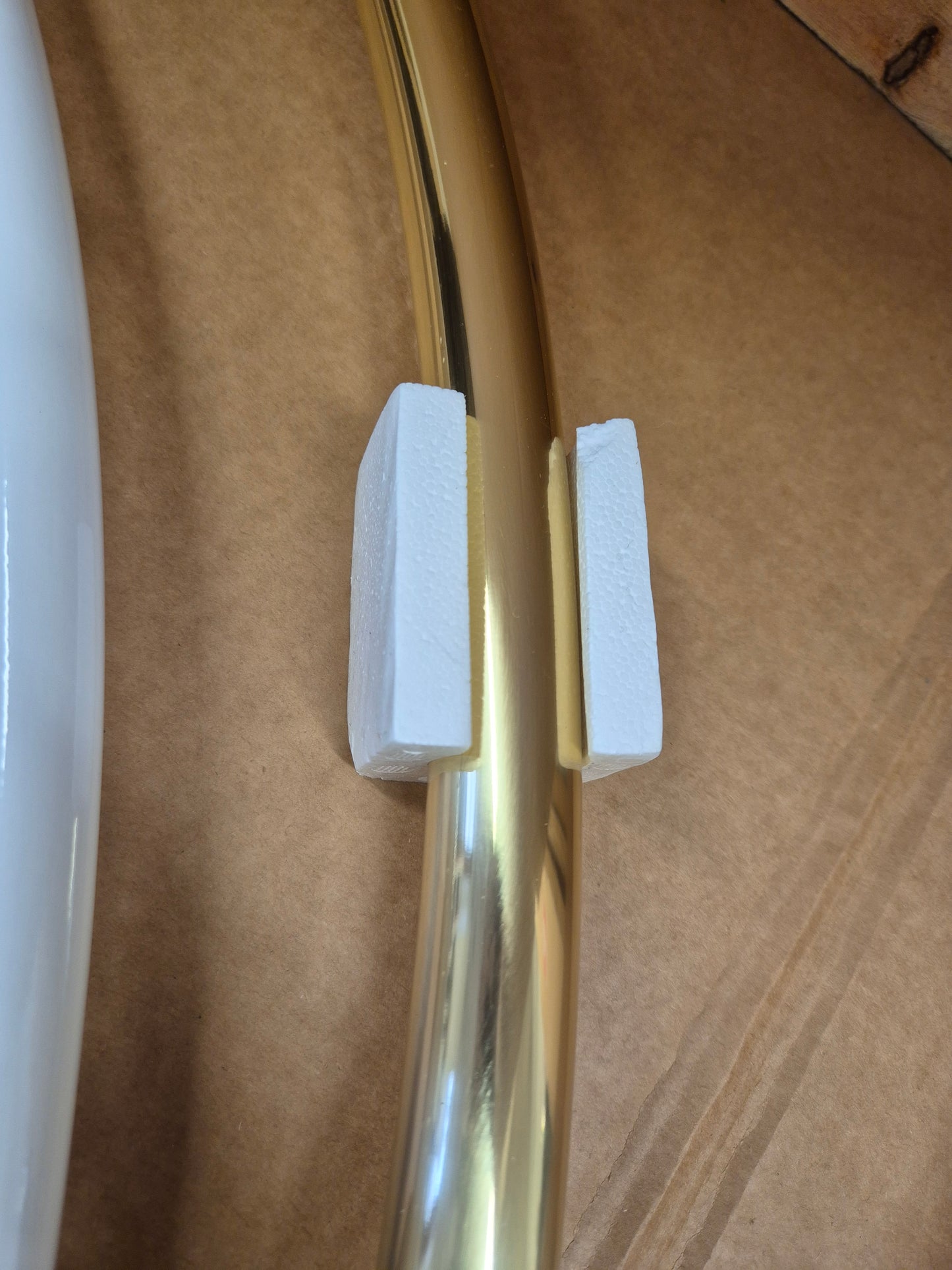 Vintage Finnish Headboard with Brass Detail by Messin Oy