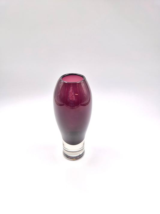 Vase Aimo Okkolin « Nimipäivä » – Verre d’art finlandais signé du milieu du siècle