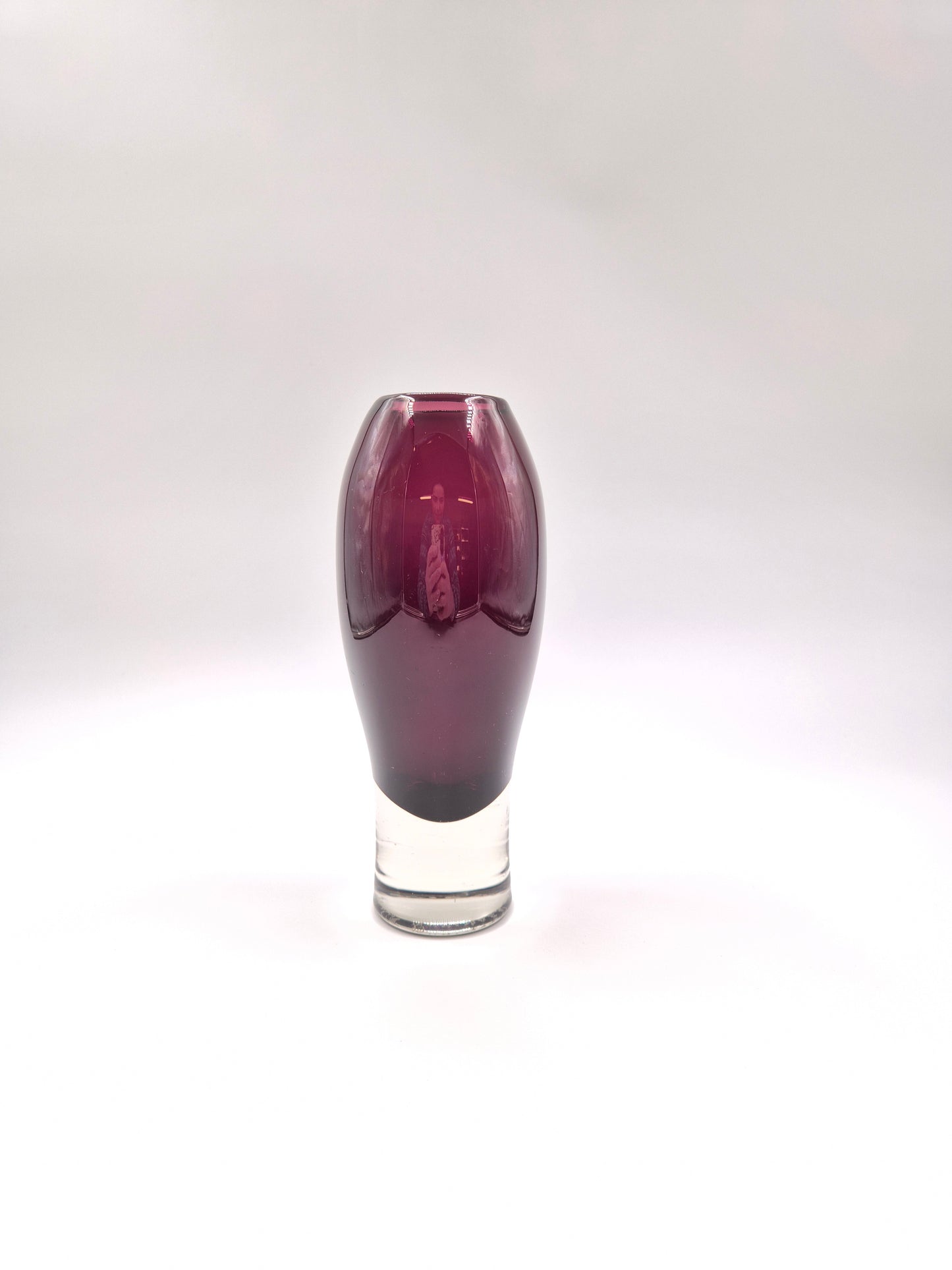 Aimo Okkolin "Nimipäivä" Vase – Signed Mid-Century Finnish Art Glass