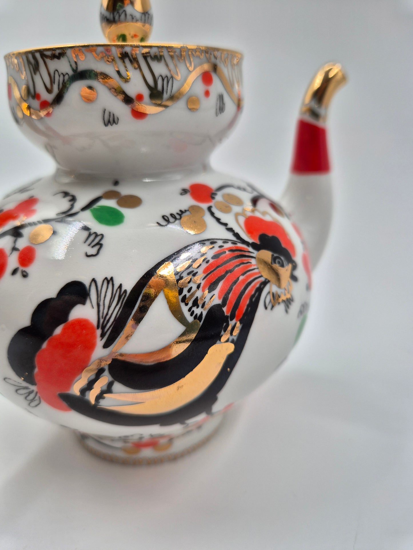 Vintage Lomonosov Teapot "Imperial Rooster"