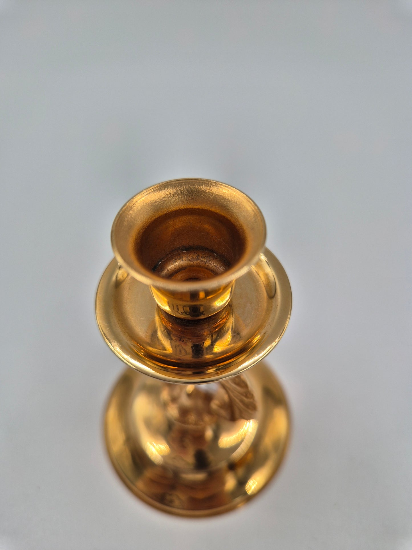 Pair of Turun Kristalli Brass Crystal Candle Holders