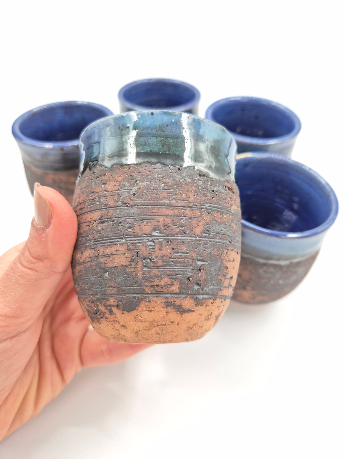 Szilasi Keramik Visby Pitcher Set – Rustic Blue Glaze