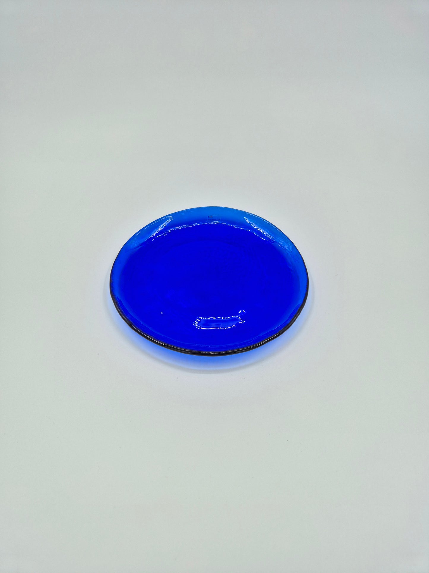 Vintage Muurla Finland Blue Glass Plates - Set of 4