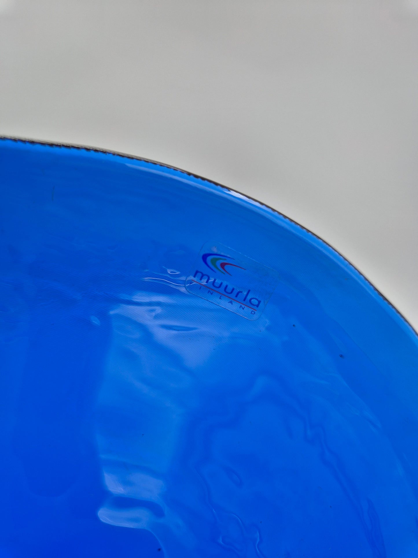 Vintage Muurla Finland Blue Glass Plates - Set of 4