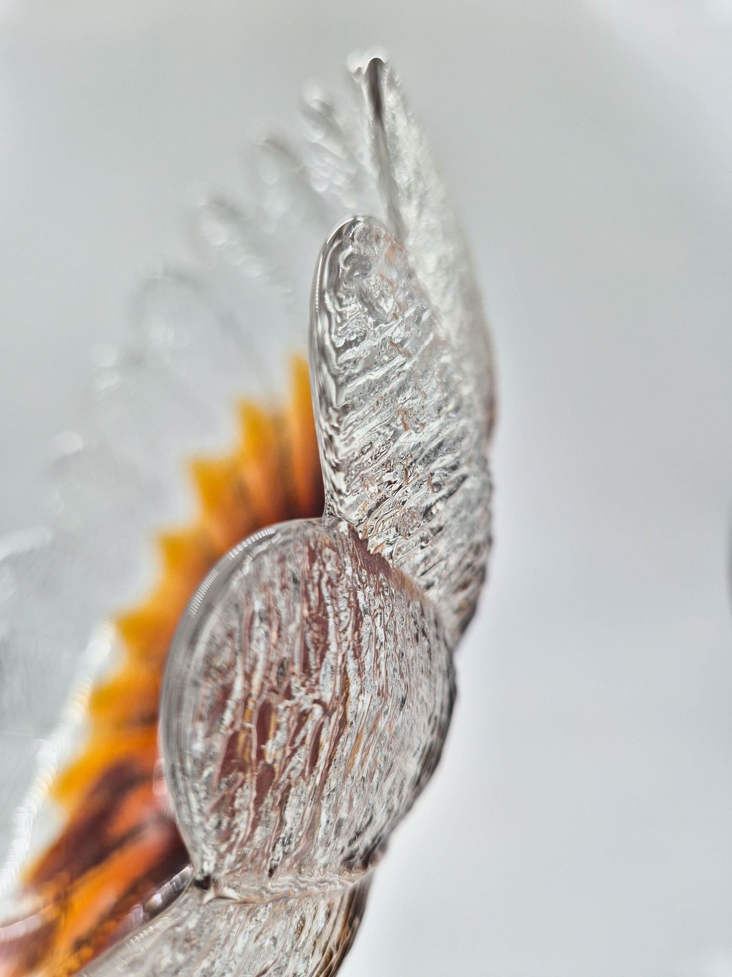 Vintage Humppila Glass Bowl – Amber Sunflower Pressed Glass – Finnish 1970s Art Glass