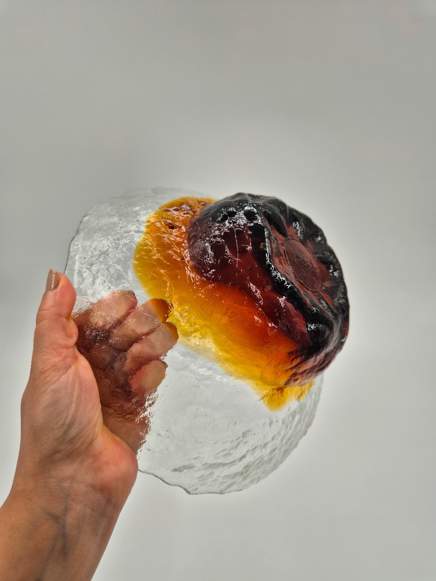 Humppila Kivi-set Bowl – Pertti Santalahti – Vintage Finnish Art Glass
