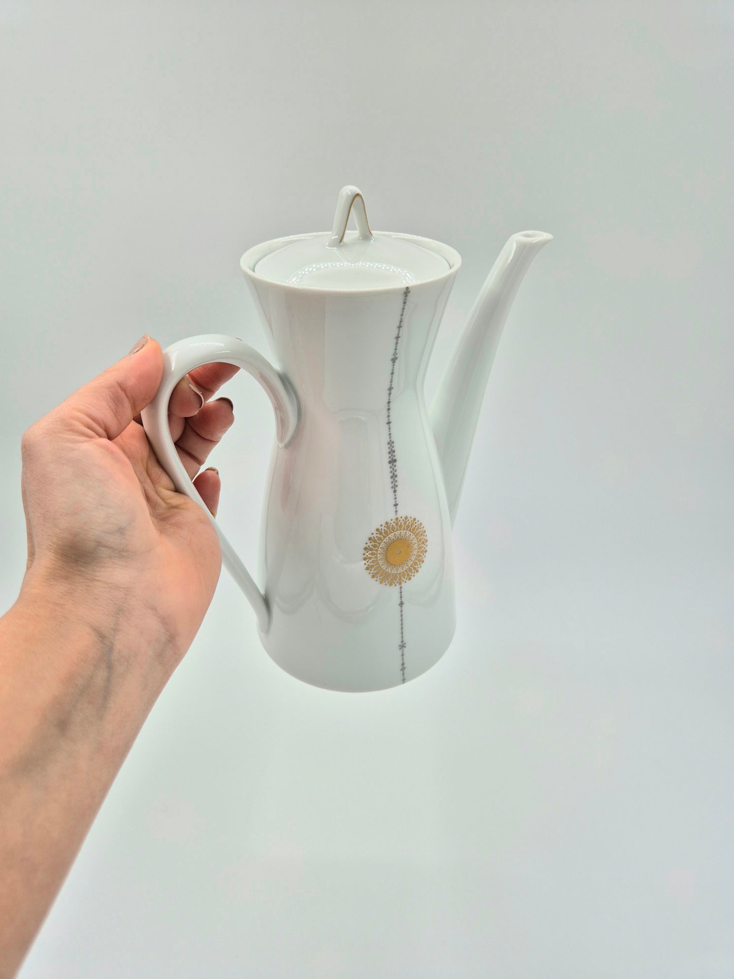 Vintage Rosenthal Coffee Pot with Lid – Midnight Sun by Tapio Wirkkala
