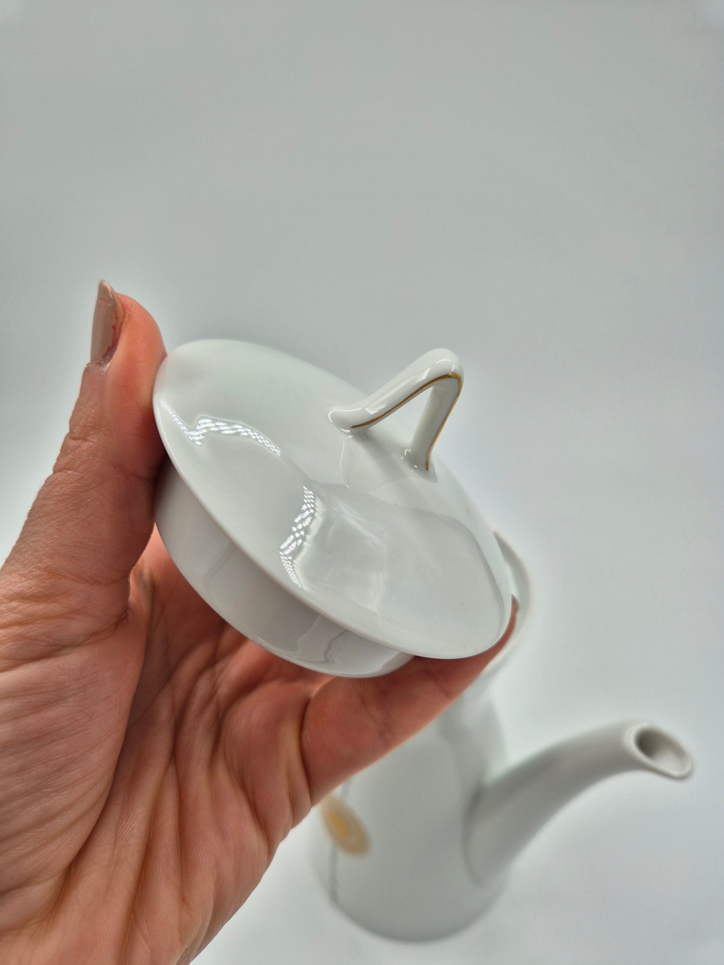 Vintage Rosenthal Coffee Pot with Lid – Midnight Sun by Tapio Wirkkala