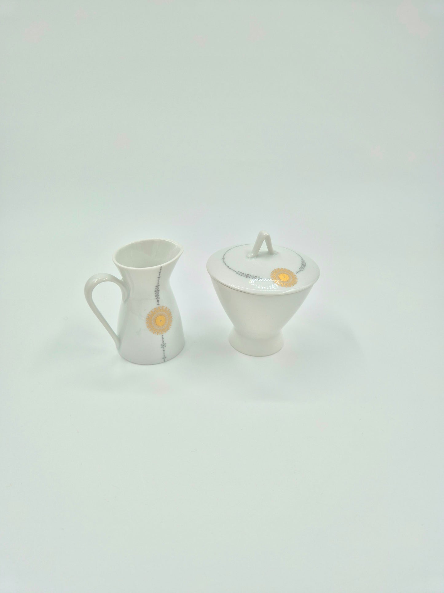 Vintage Rosenthal Sugar Bowl and Creamer Set – Midnight Sun by Tapio Wirkkala