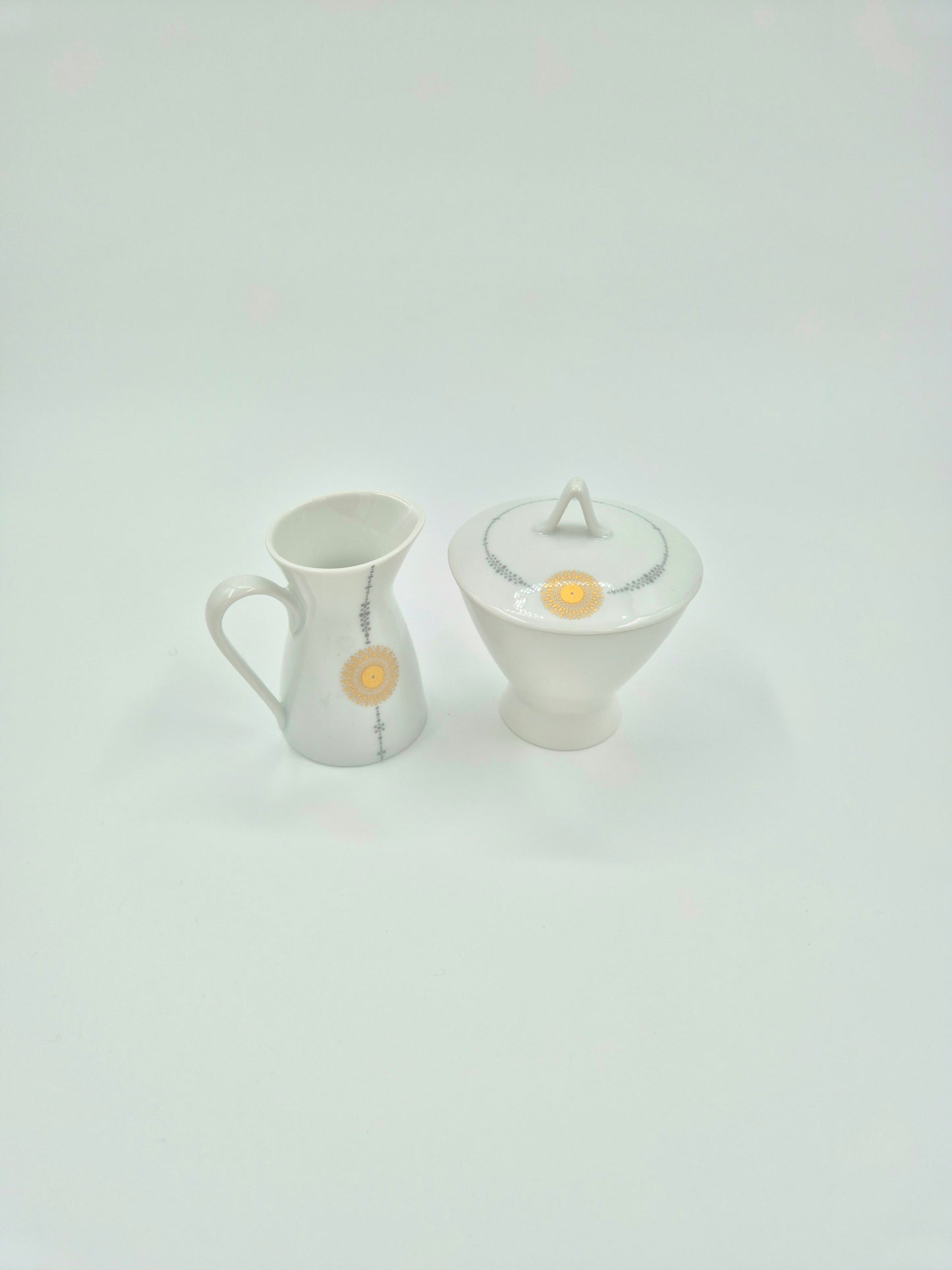 Vintage Rosenthal Sugar Bowl and Creamer Set – Midnight Sun by Tapio Wirkkala