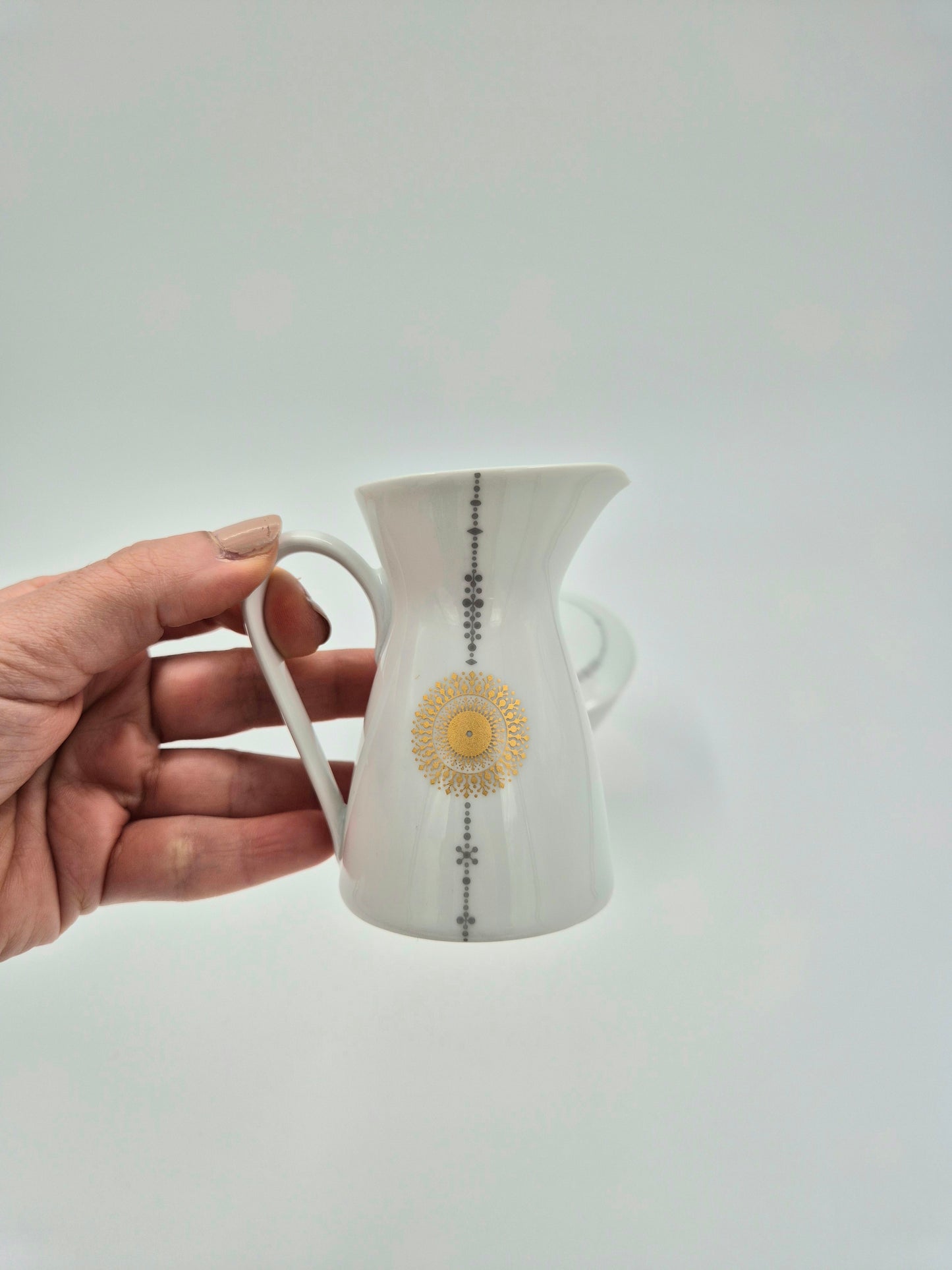 Vintage Rosenthal Sugar Bowl and Creamer Set – Midnight Sun by Tapio Wirkkala
