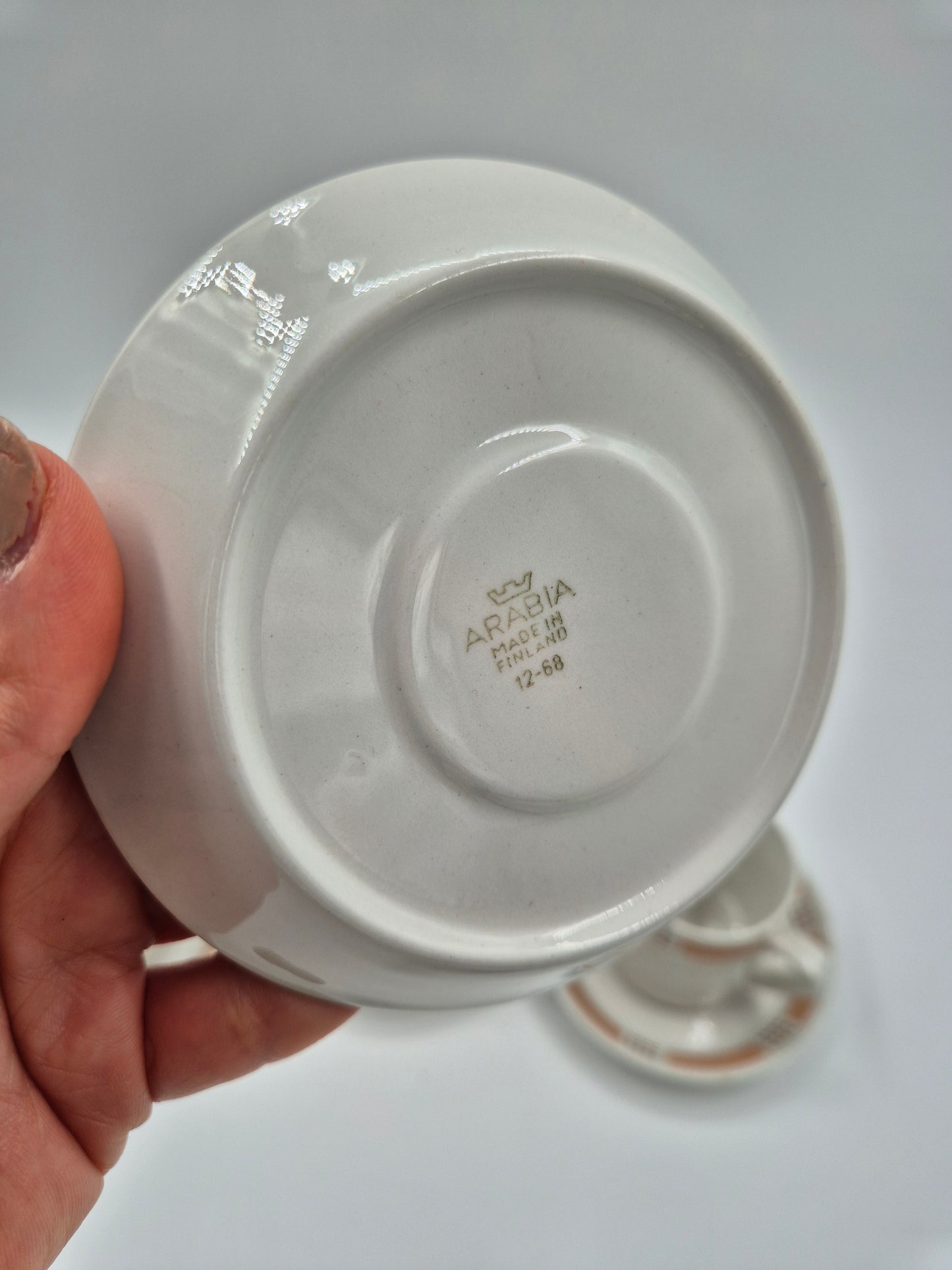 Vintage Arabia Espresso Cup and Saucer Set (Model E, Set of 6)