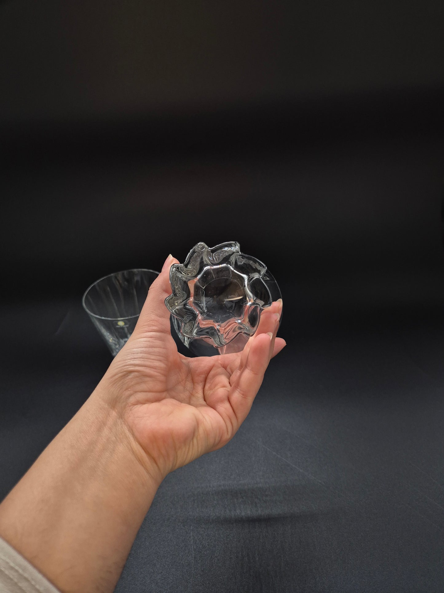 Pair of Iittala Viiri Glasses 35 cl – Valto Kokko – Vintage Finnish Crystal