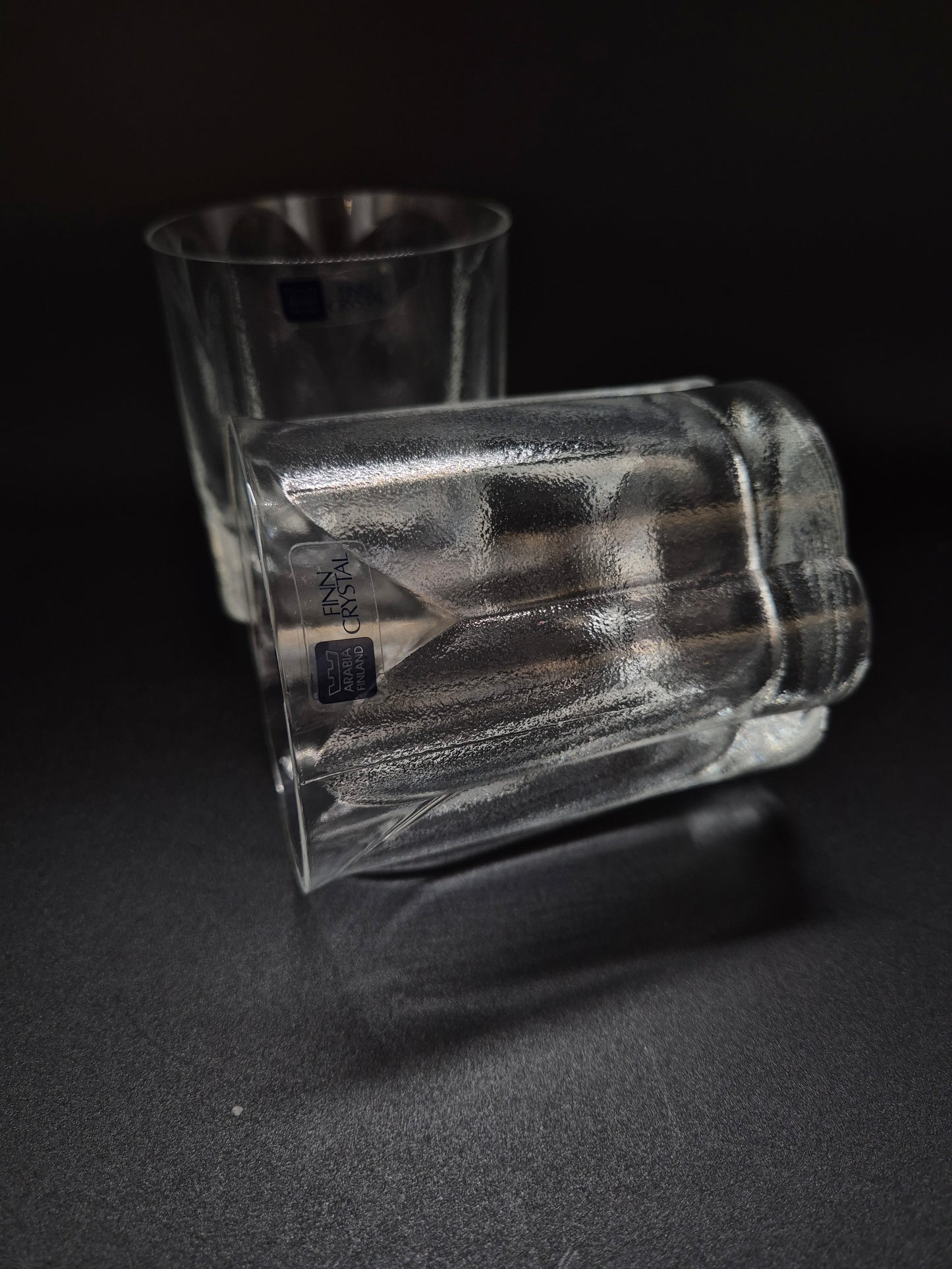 Set of 2 Romeo Drinking Glasses by Markku Salo - Finnish Crystal – Arabia Finland