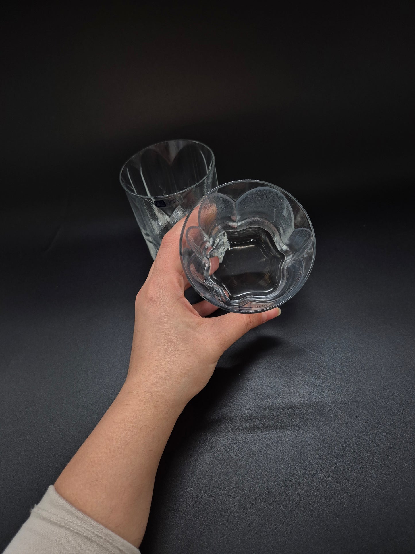 Set of 2 Romeo Drinking Glasses by Markku Salo - Finnish Crystal – Arabia Finland