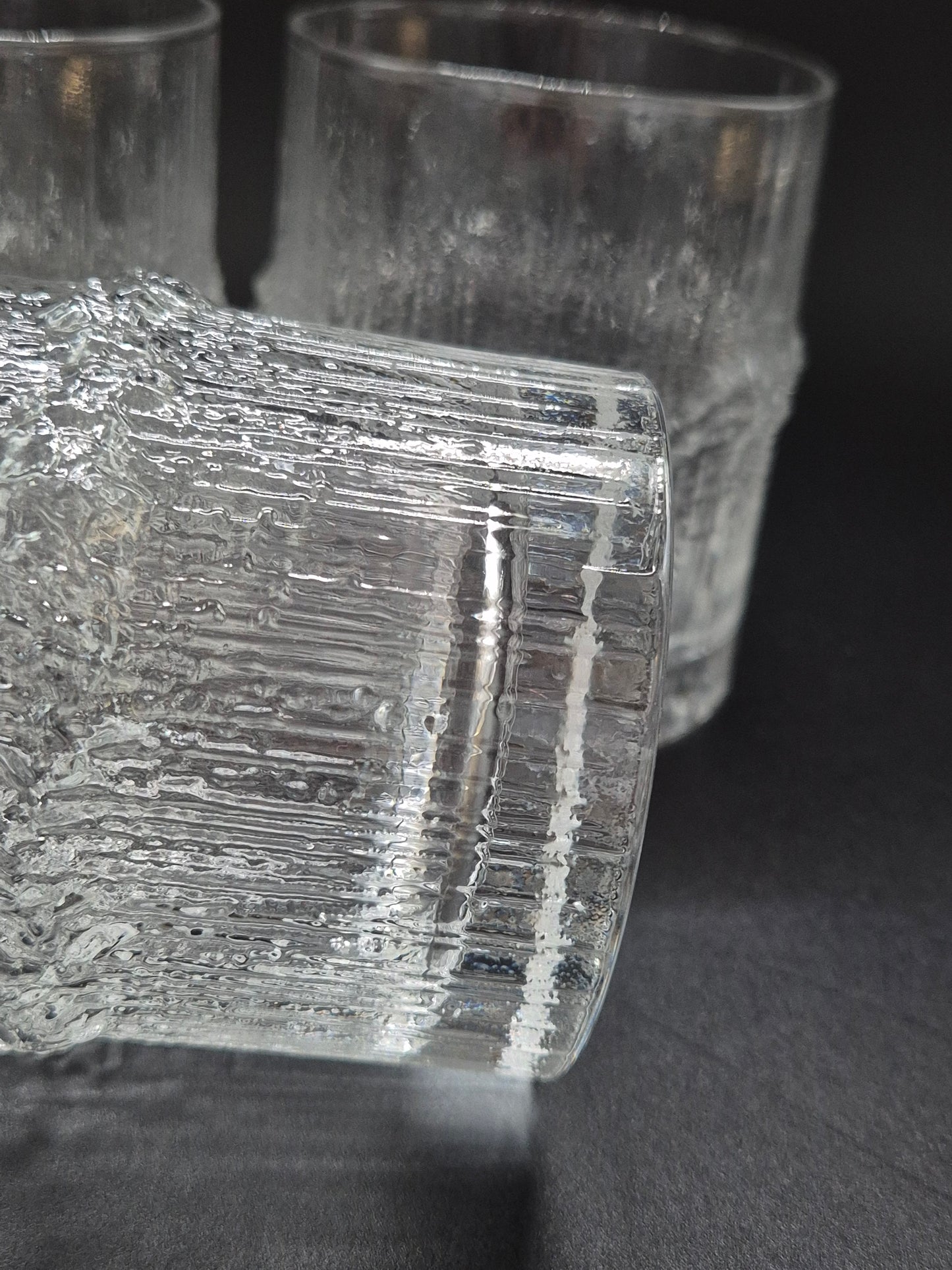 Set of 3 Iittala Niva Glasses by Tapio Wirkkala – Vintage Finnish Glass 8.5 cm