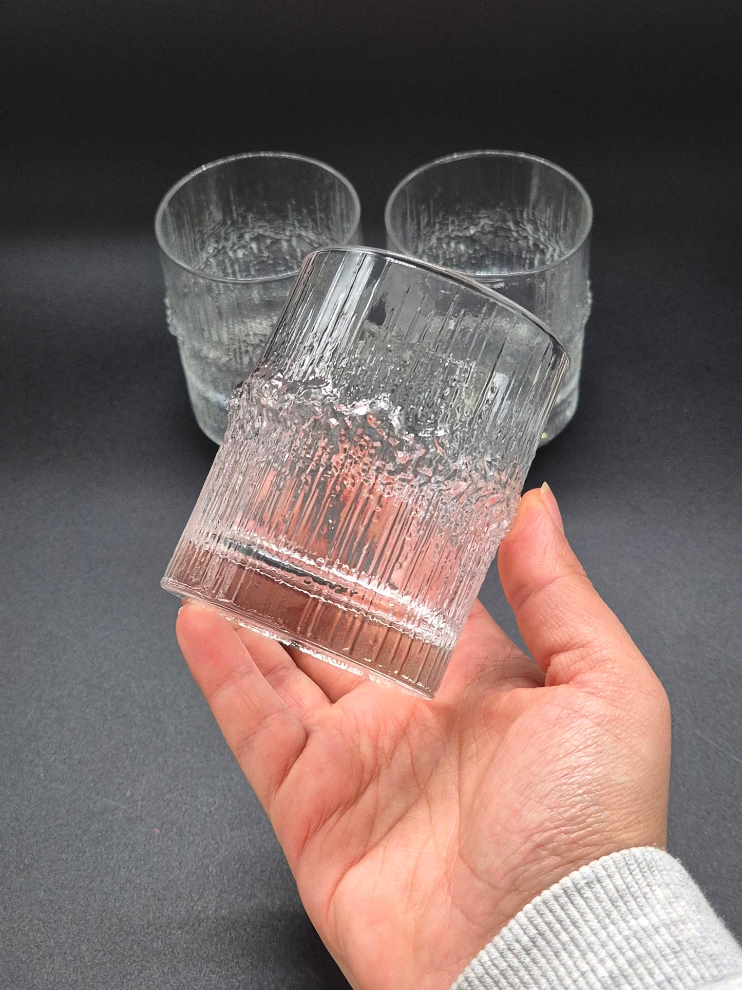 Set of 3 Iittala Niva Glasses by Tapio Wirkkala – Vintage Finnish Glass 8.5 cm