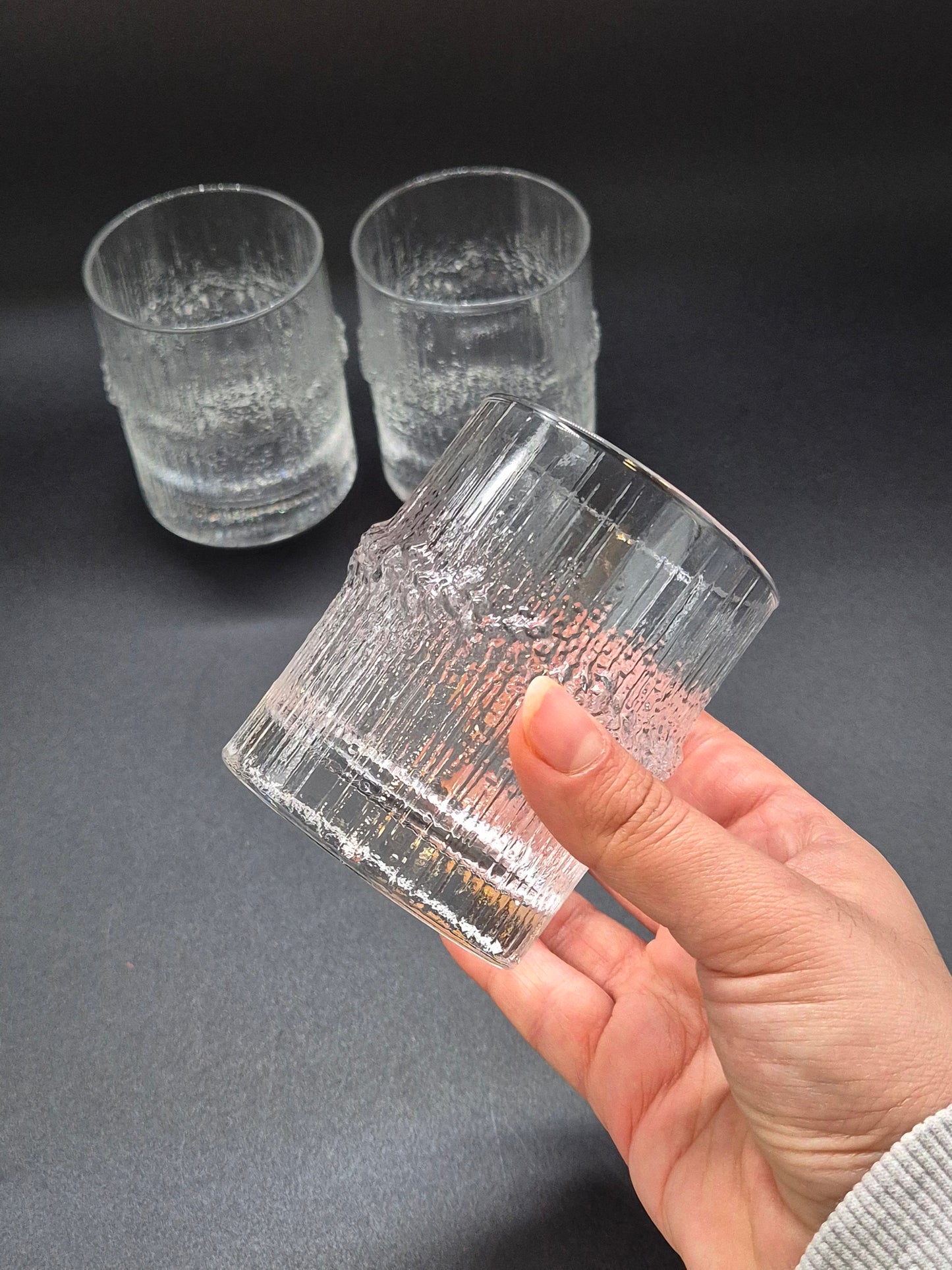 Set of 3 Iittala Niva Glasses by Tapio Wirkkala – Vintage Finnish Glass 8.5 cm