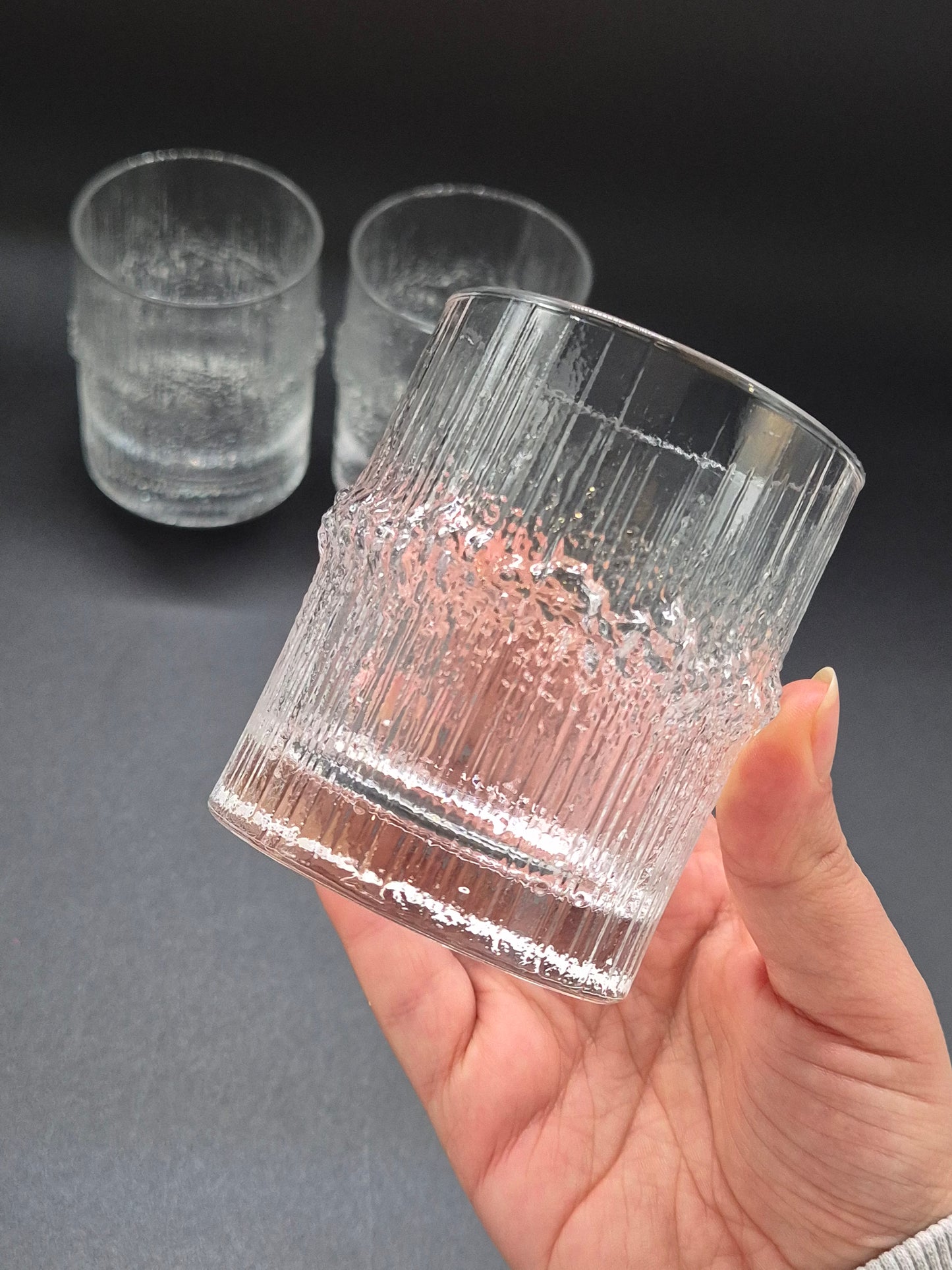 Set of 3 Iittala Niva Glasses by Tapio Wirkkala – Vintage Finnish Glass 8.5 cm
