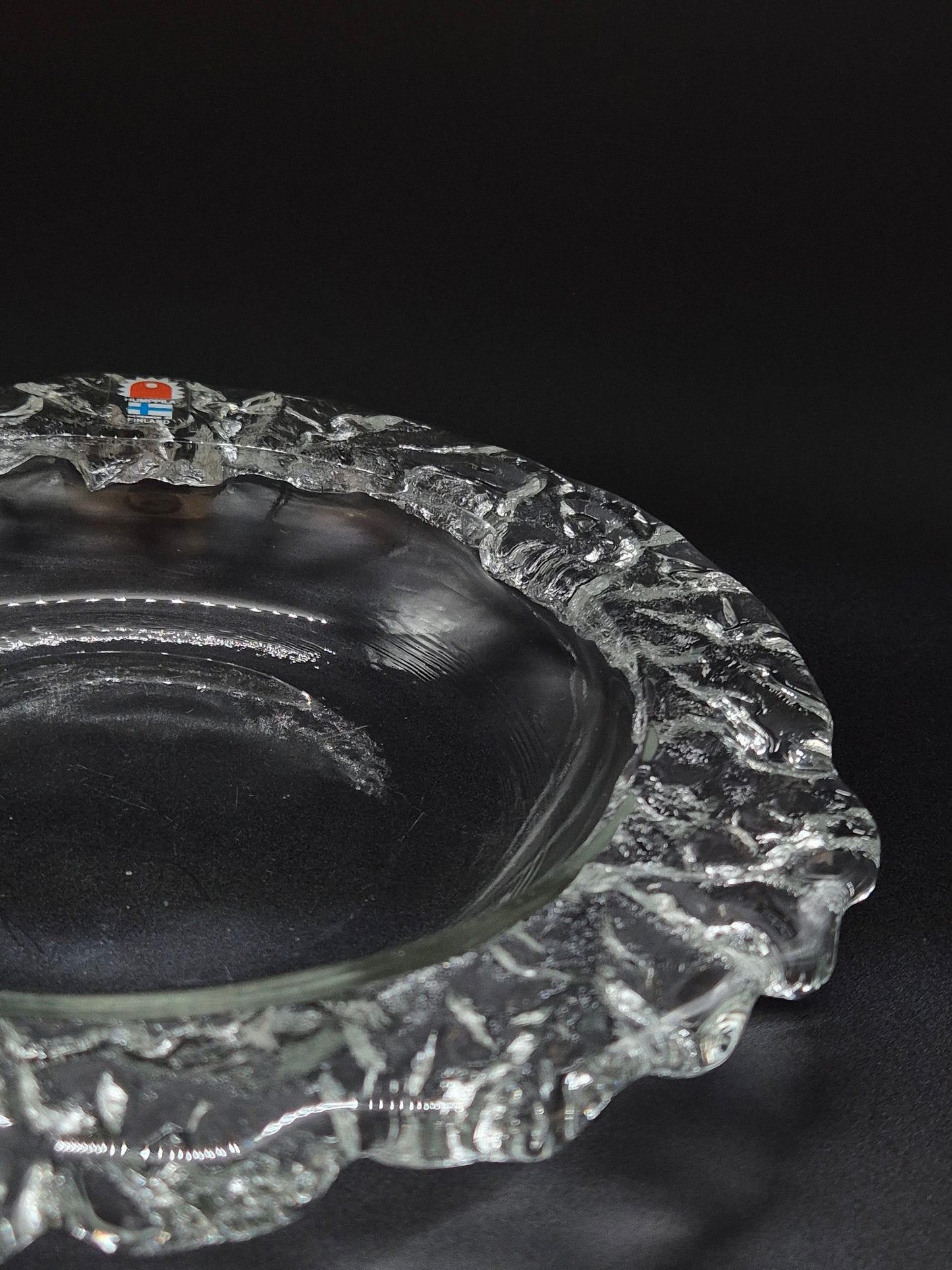 Humppila Lasi Serving Plate - Vintage Finnish Glass Platter