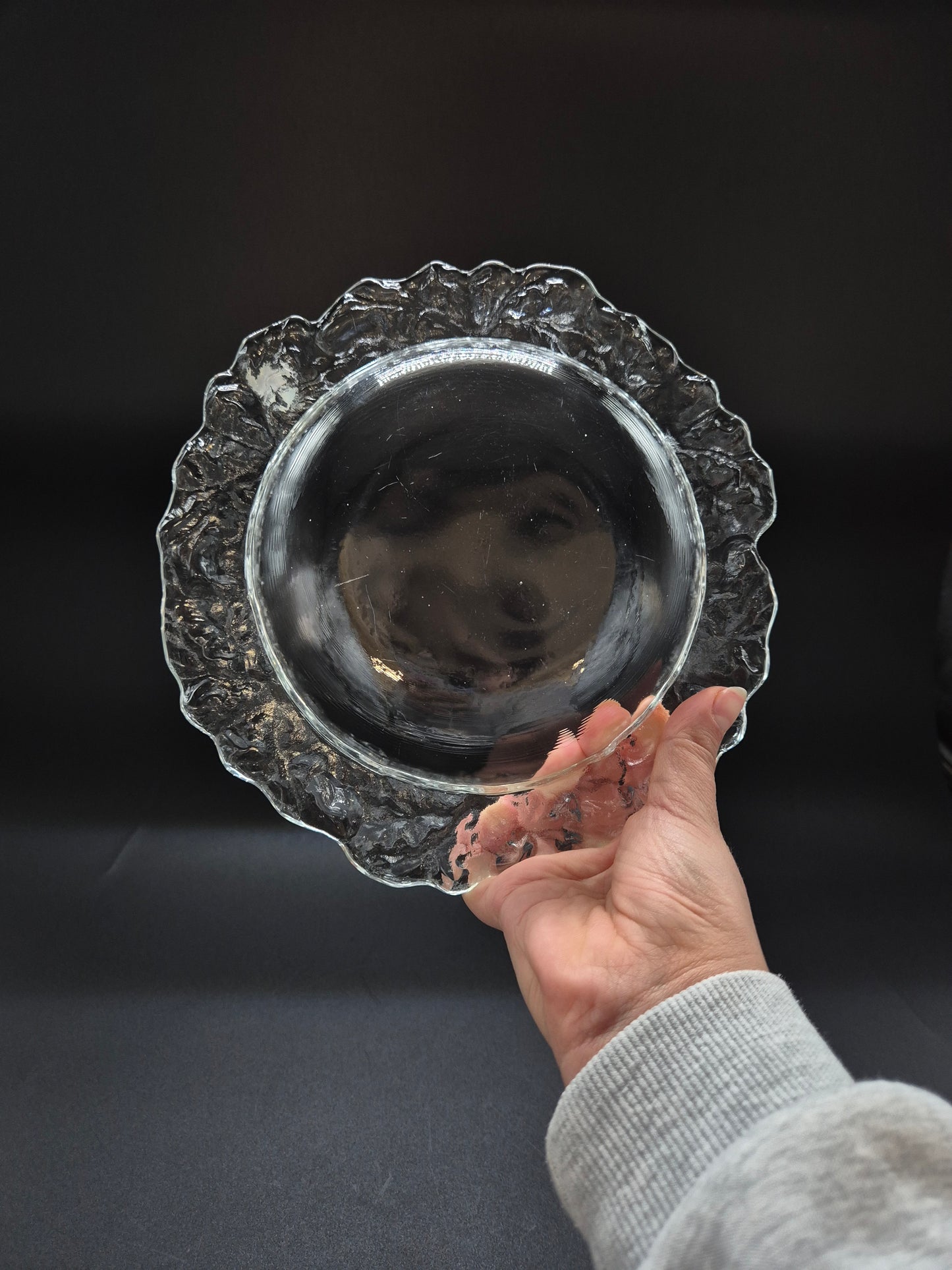 Humppila Lasi Serving Plate - Vintage Finnish Glass Platter