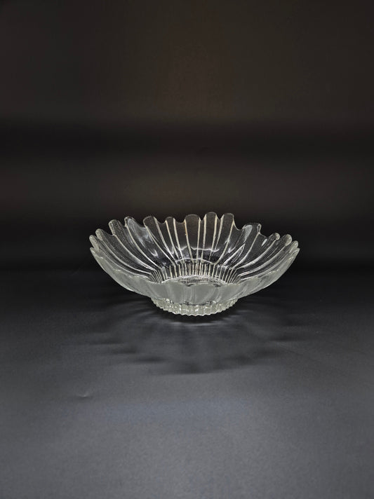 Humppila Tokka Serving Bowl by Tauno Wirkkala – Vintage Finnish Glass 28.5 cm