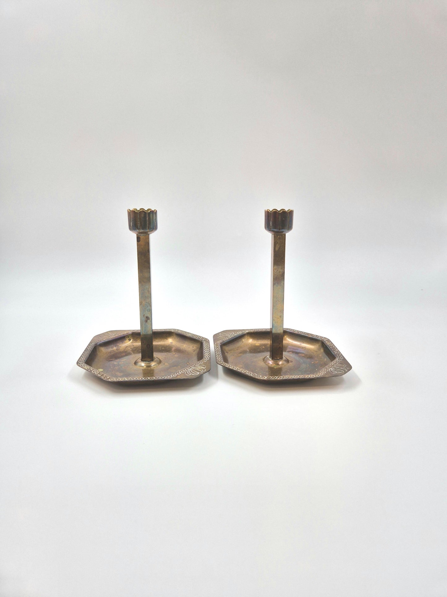 Pair of Vintage Brass Candlesticks