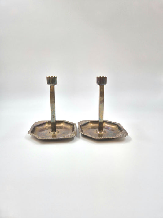 Pair of Vintage Brass Candlesticks