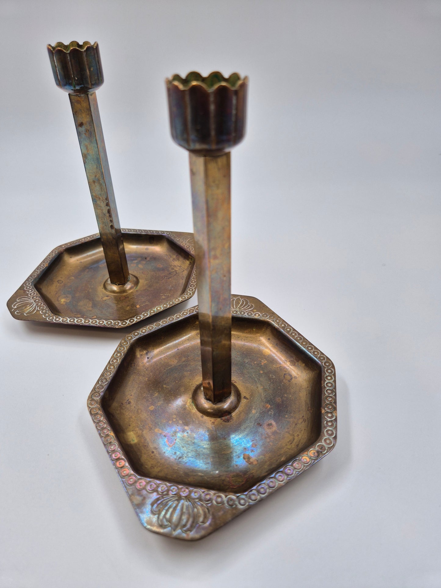 Pair of Vintage Brass Candlesticks