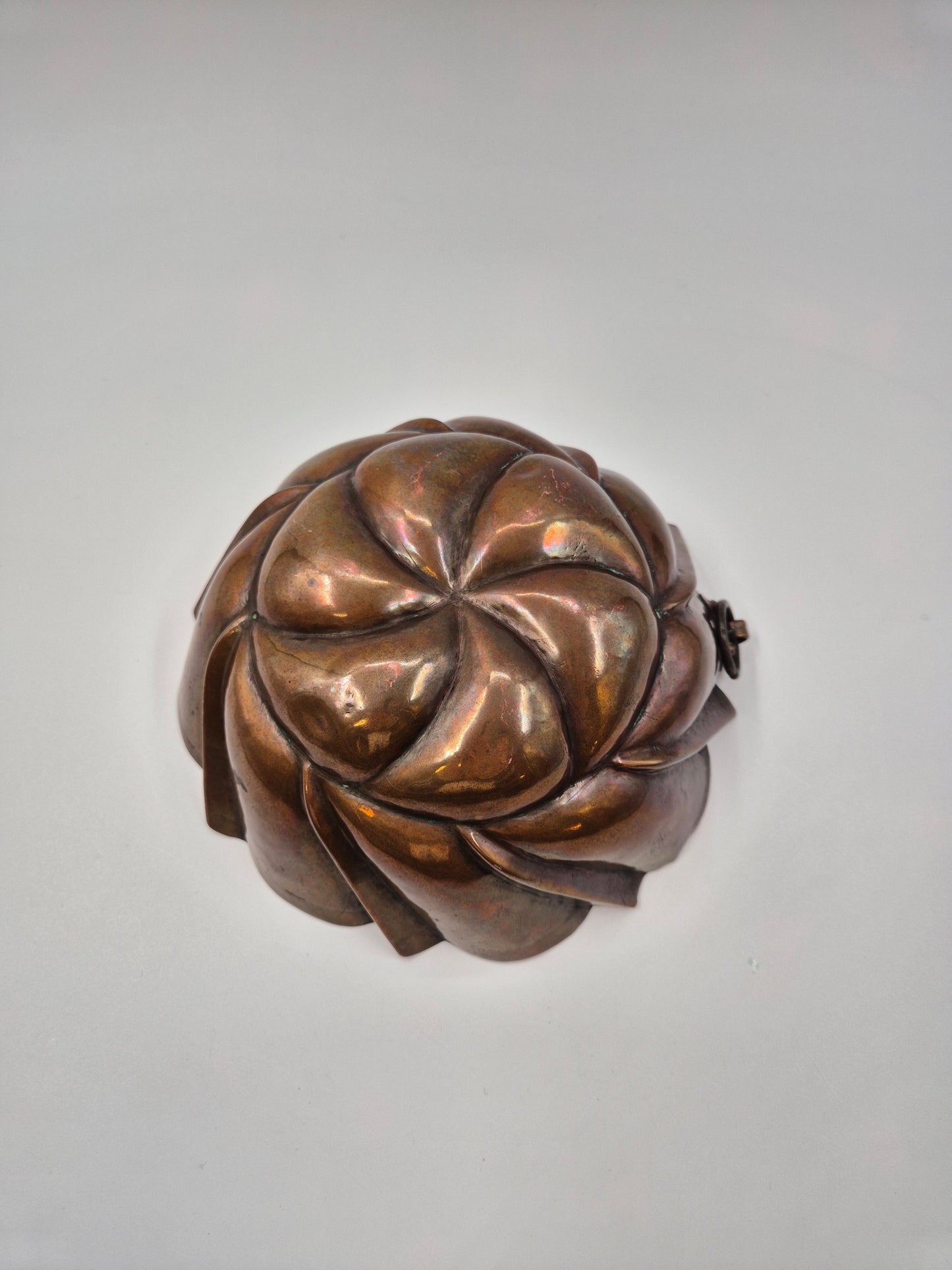 Vintage Copper Cake Mold 20.5 cm Swirl