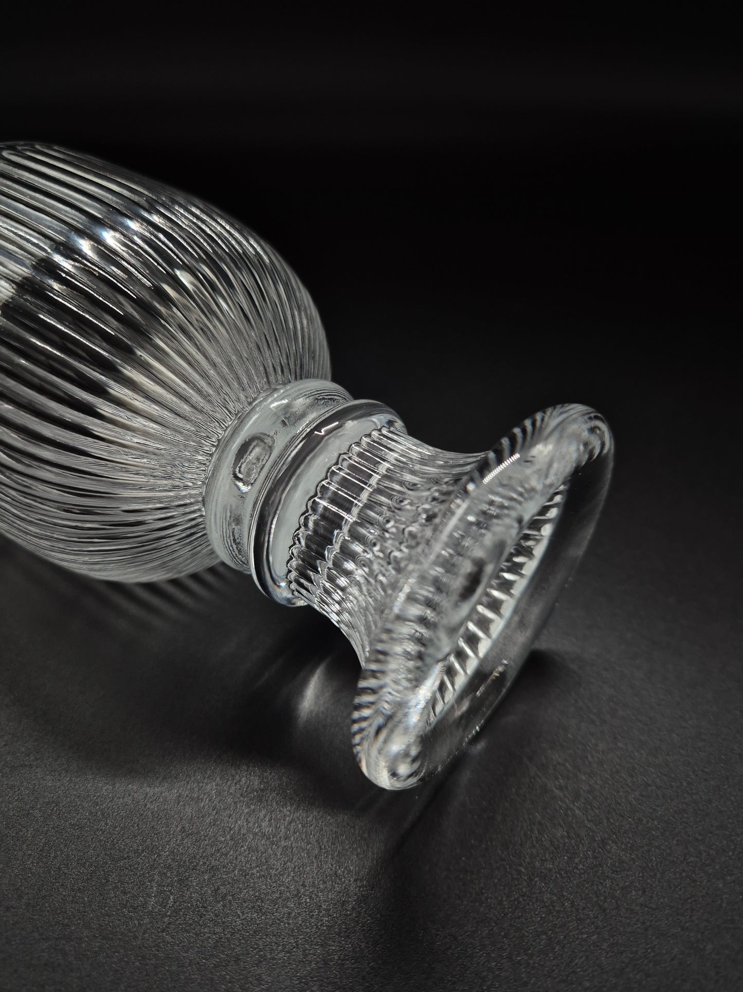 Set of 5 Iittala Viktor Glass by Valto Kokko Vintage Finnish Ribbed Glass 13.5 cm