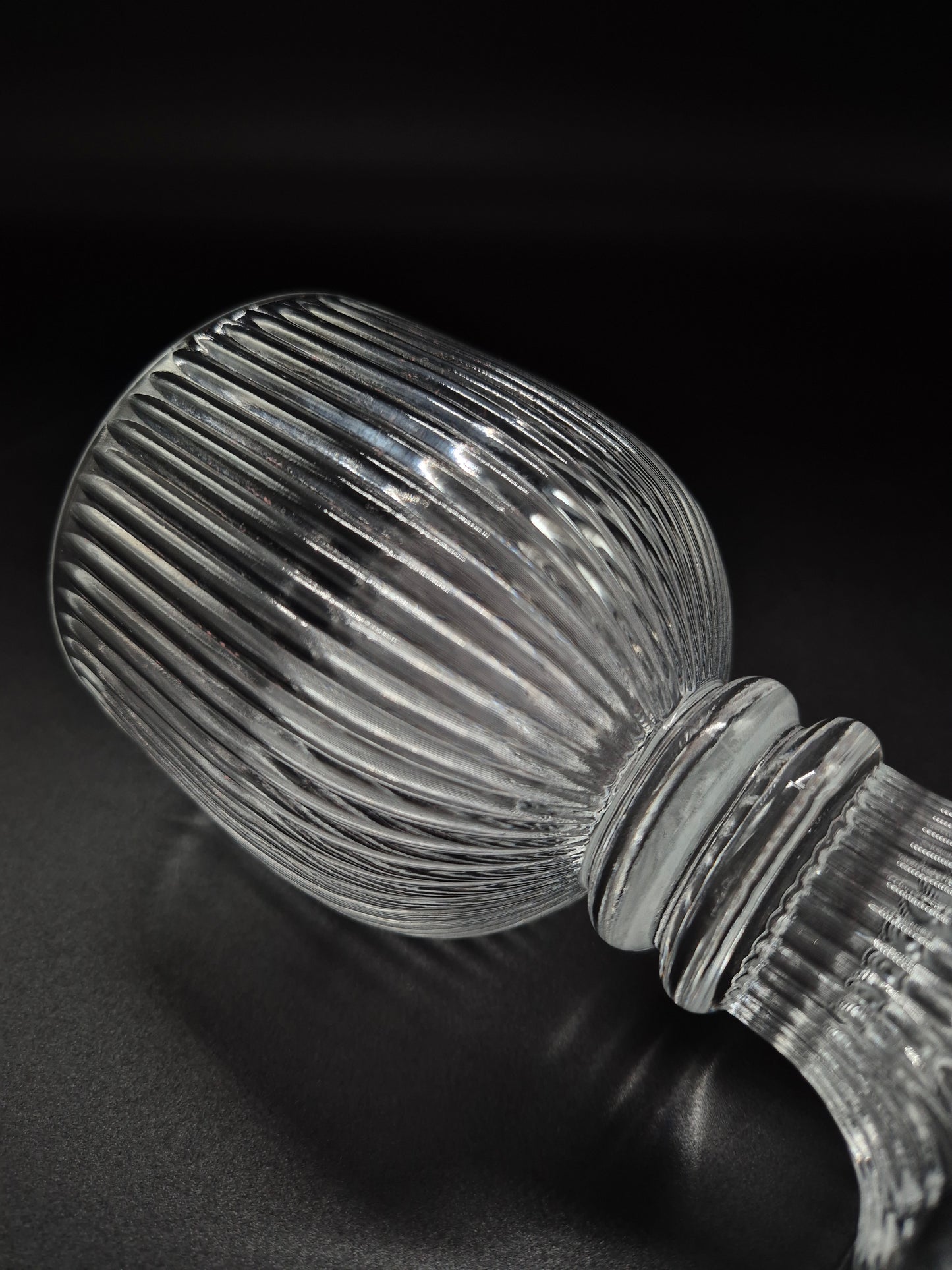 Set of 5 Iittala Viktor Glass by Valto Kokko Vintage Finnish Ribbed Glass 13.5 cm