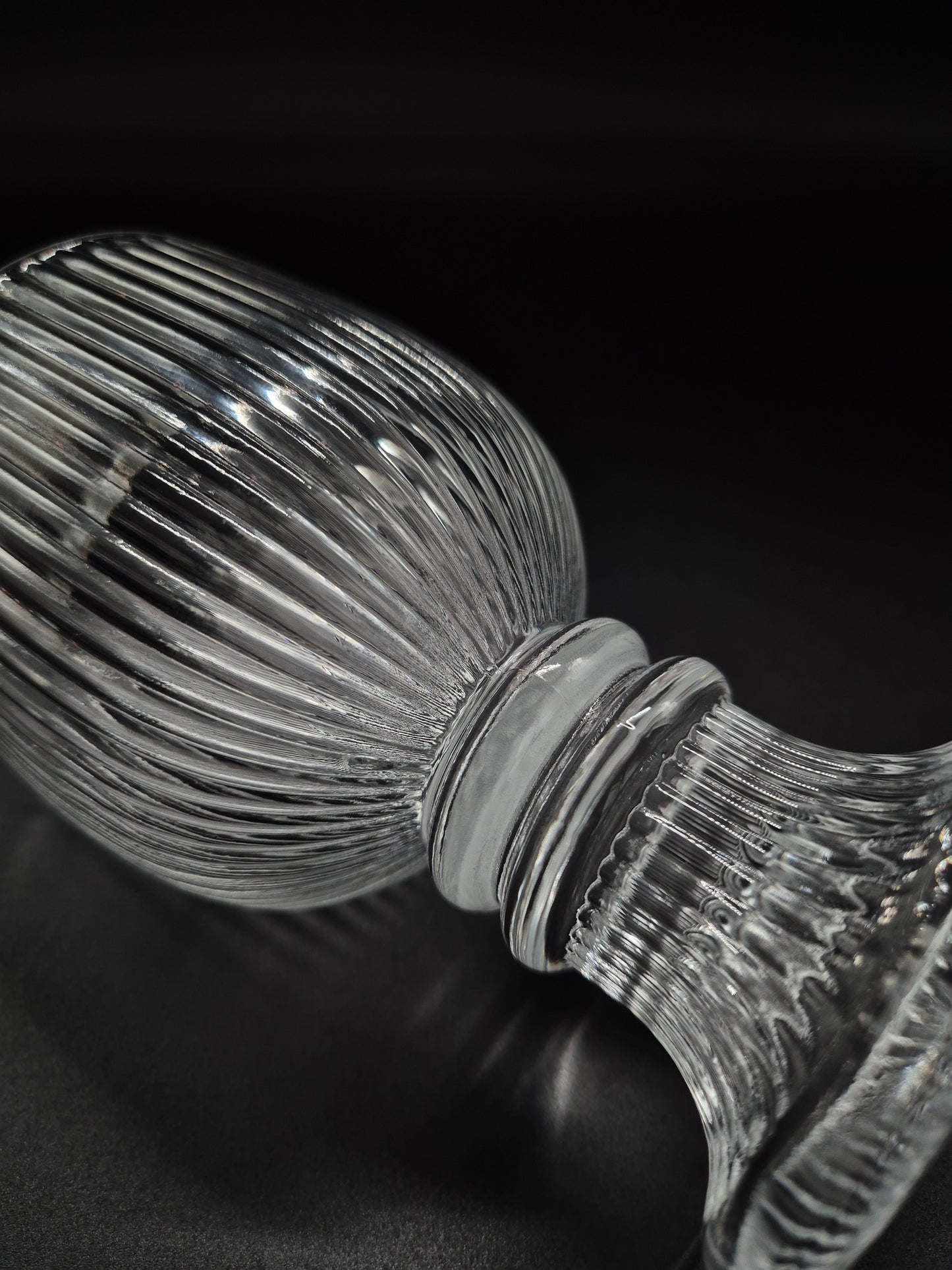 Set of 5 Iittala Viktor Glass by Valto Kokko Vintage Finnish Ribbed Glass 13.5 cm