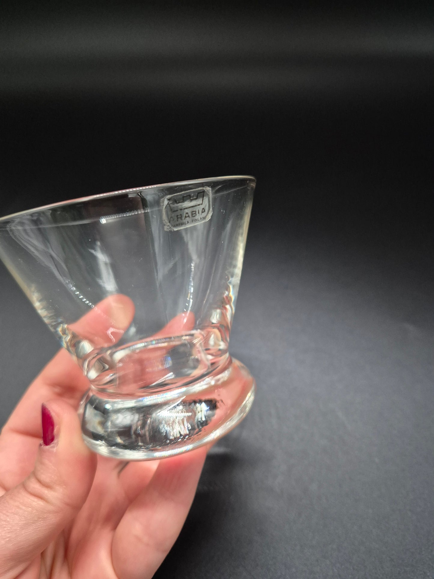 Set of 5 Arabia Nautica Glass by Inkeri Toikka Vintage Finnish Drinking Glass