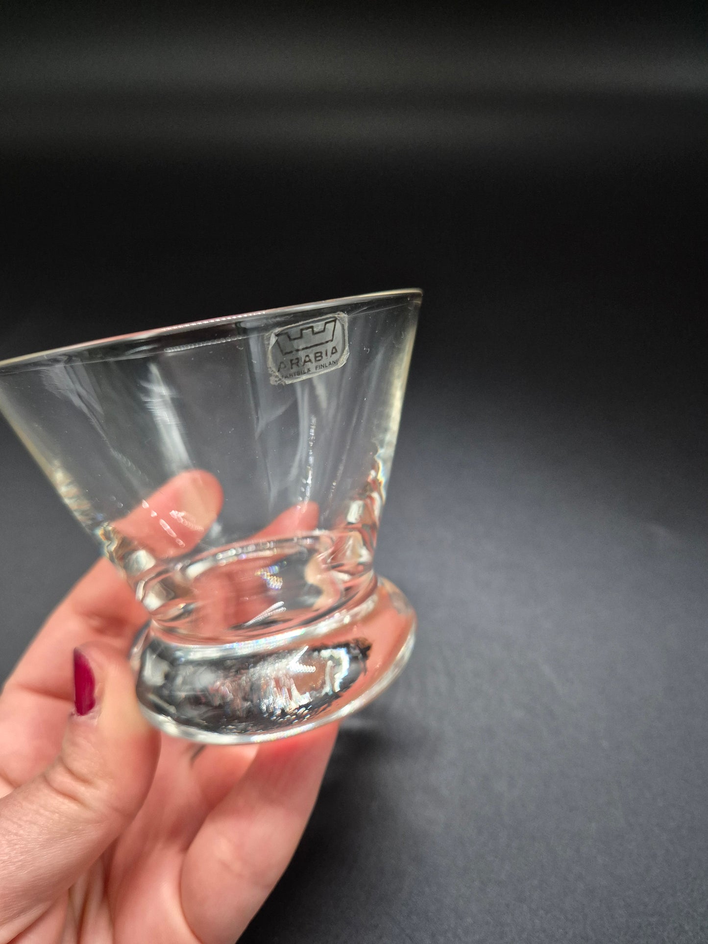 Set of 5 Arabia Nautica Glass by Inkeri Toikka Vintage Finnish Drinking Glass