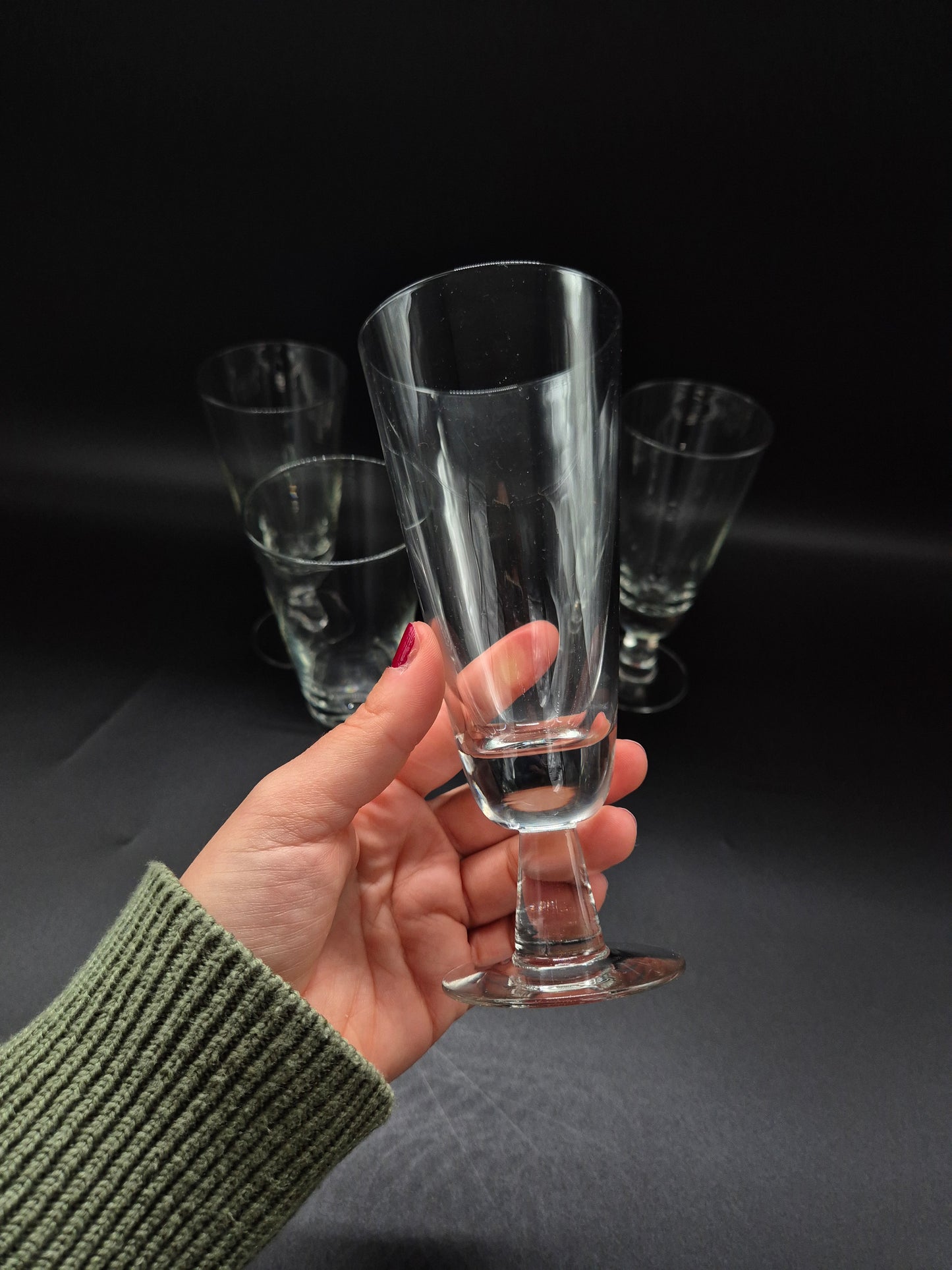 Set of 4 Nuutajärvi Astor Champagne Glass by Saara Hopea