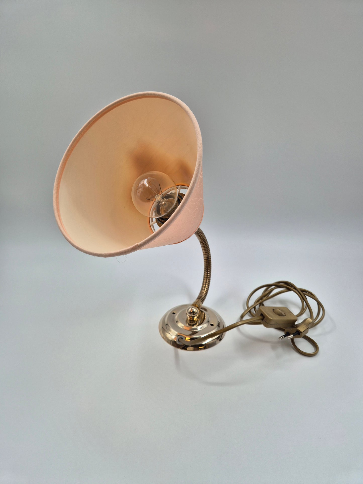 Vintage Table Wall Lamp Brass Gooseneck