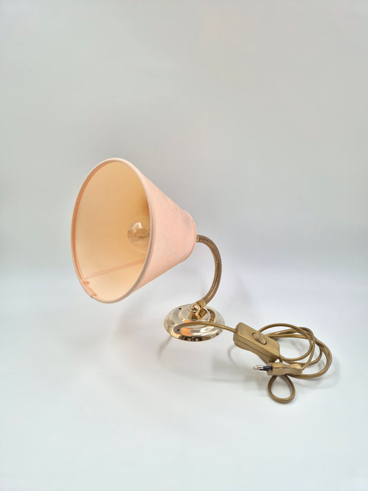 Vintage Table Wall Lamp Brass Gooseneck