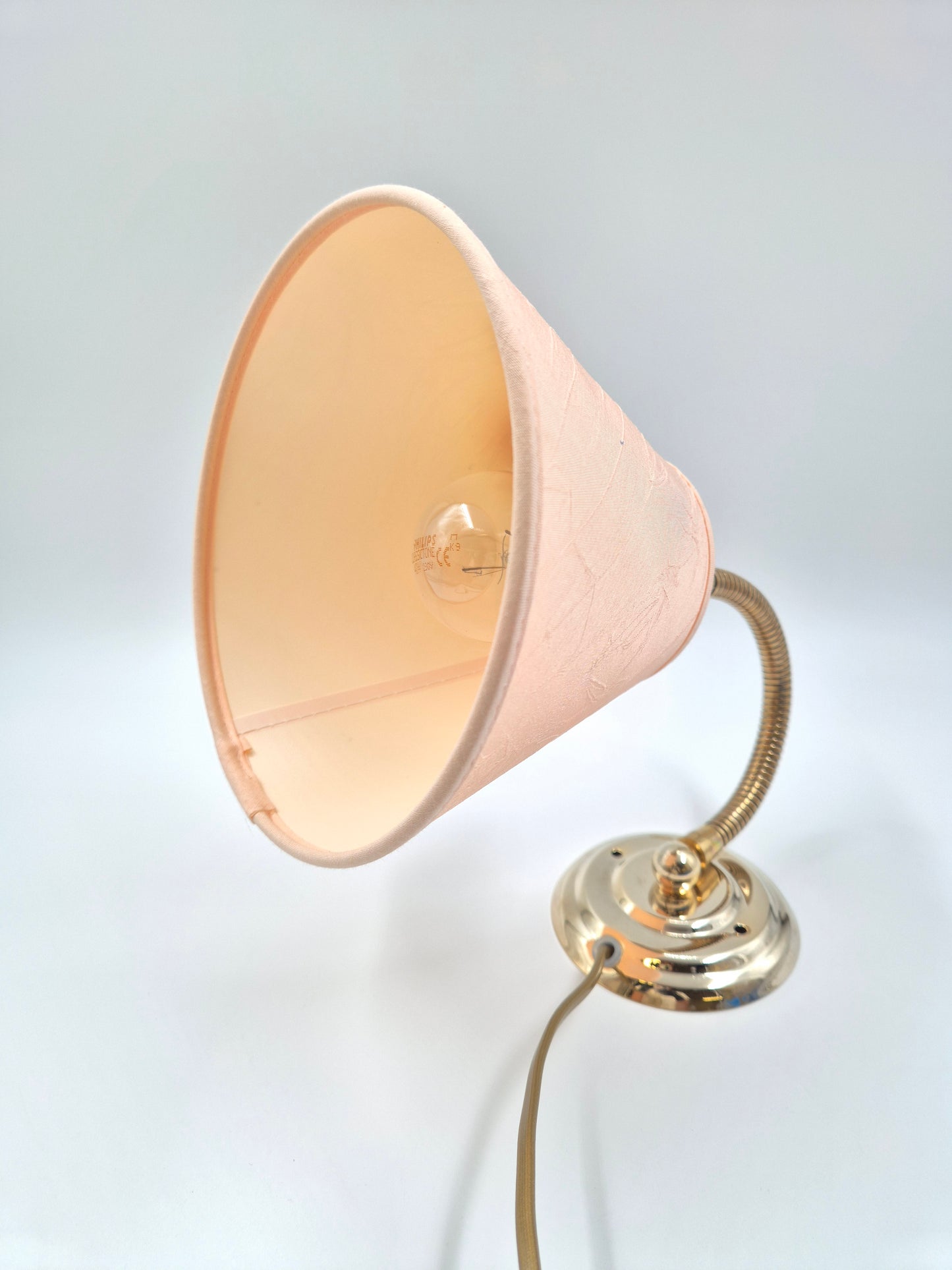 Vintage Table Wall Lamp Brass Gooseneck