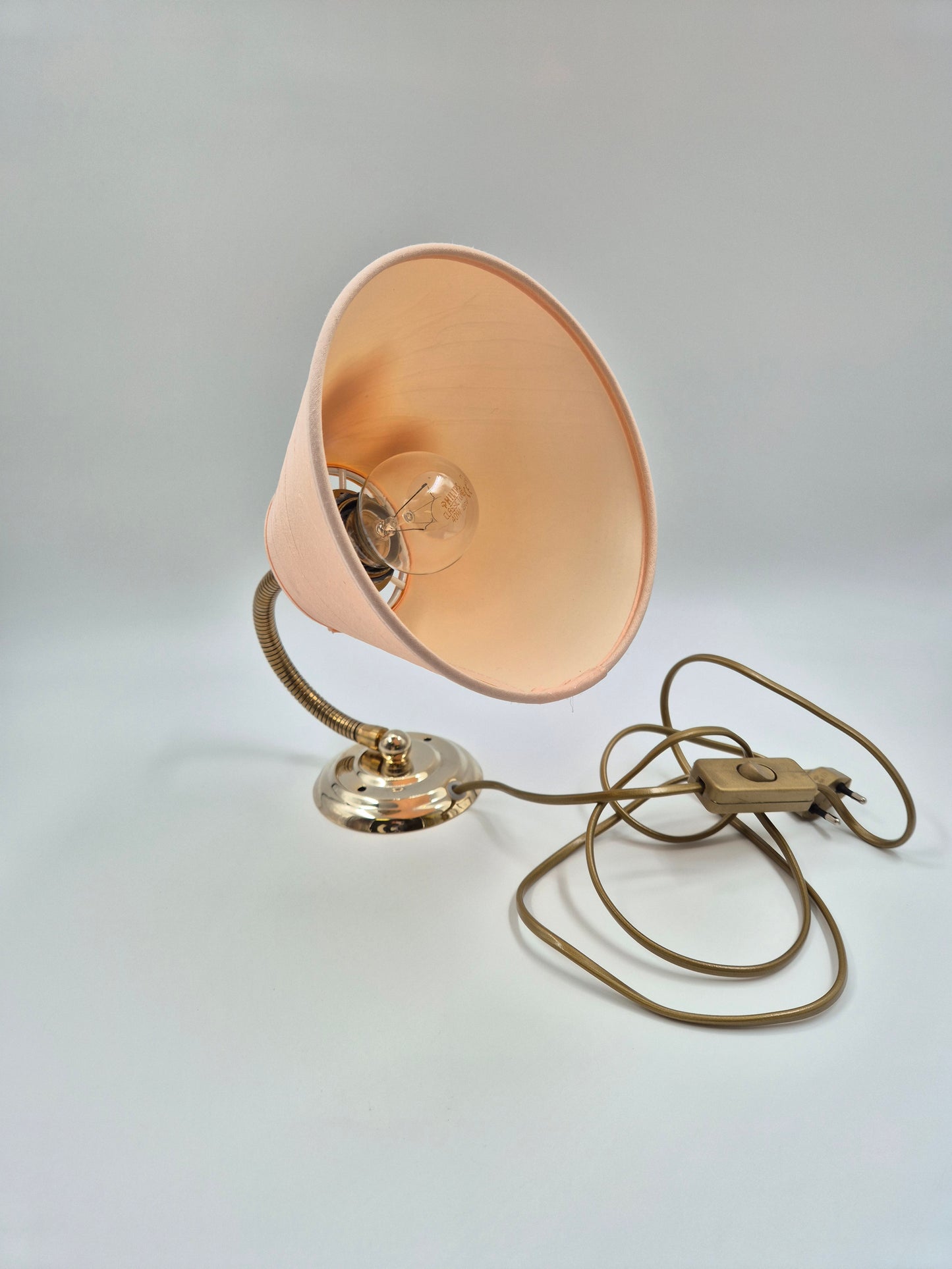 Vintage Table Wall Lamp Brass Gooseneck