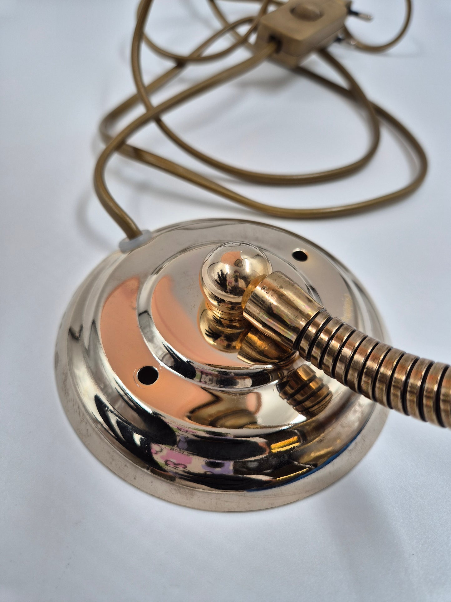 Vintage Table Wall Lamp Brass Gooseneck