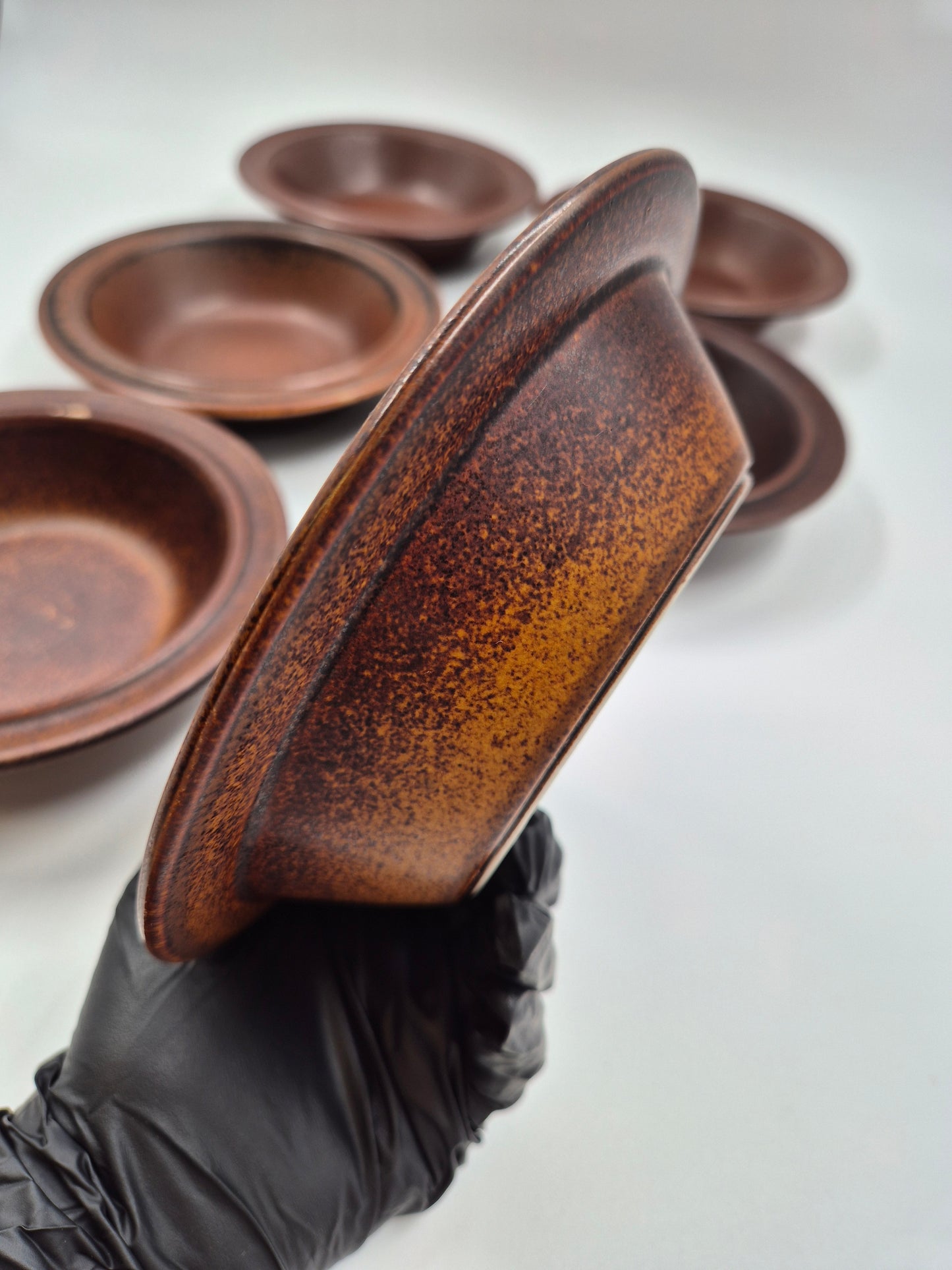 Set of 6 Arabia Ruska Deep Bowls – Finnish Vintage Brown Ceramic Bowls