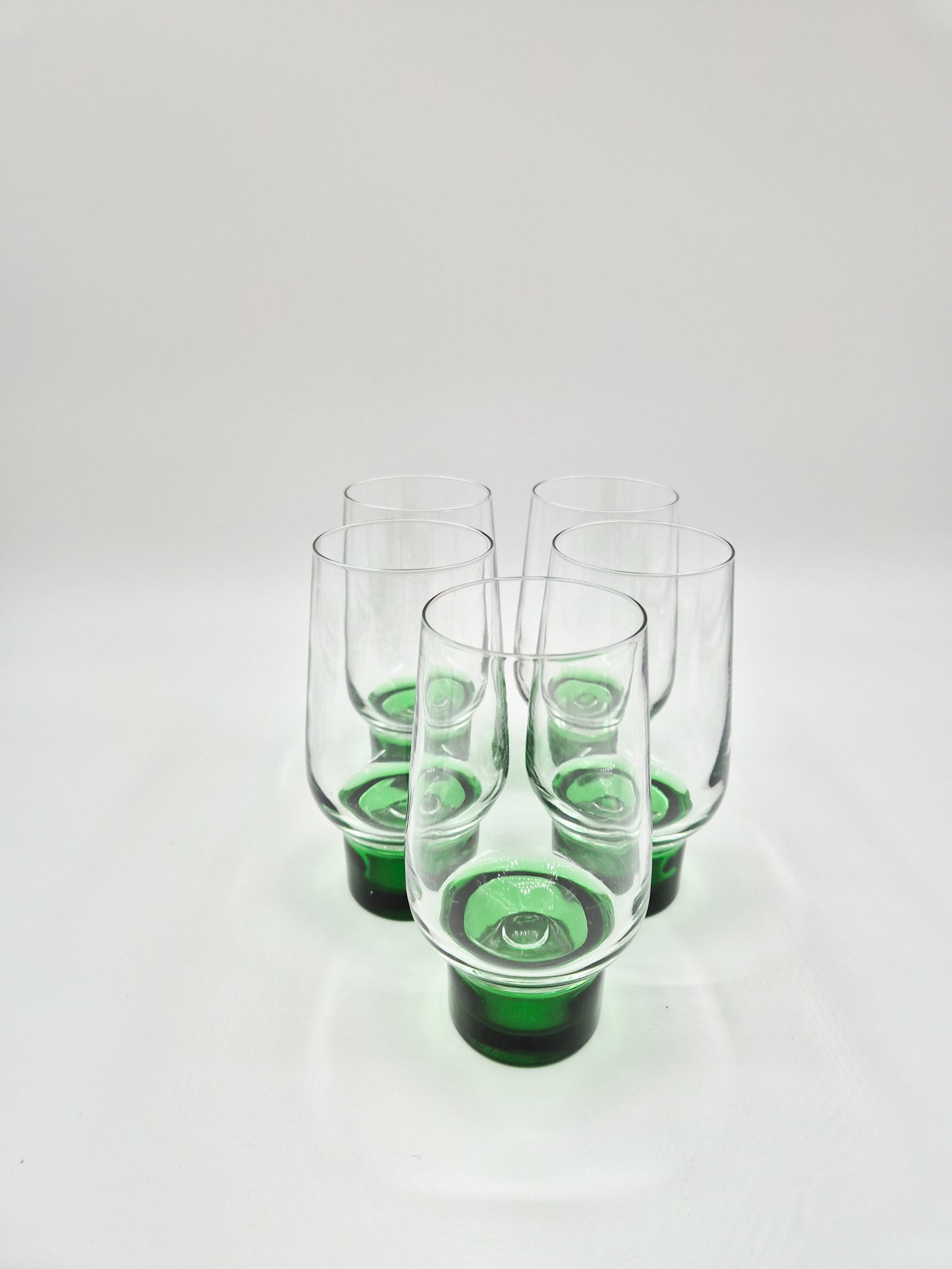Set of 5 Vintage French Drinking Glasses