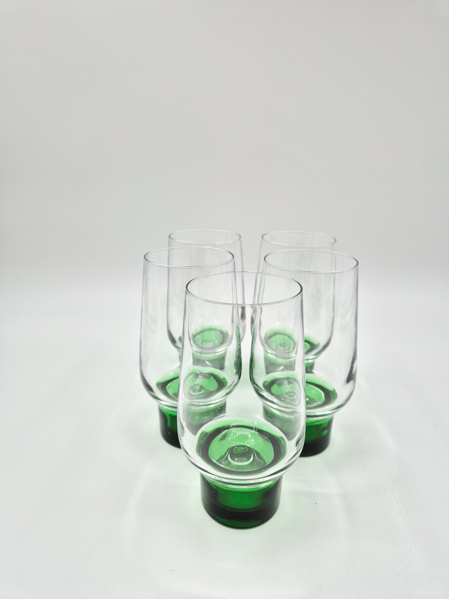 Set of 5 Vintage French Drinking Glasses