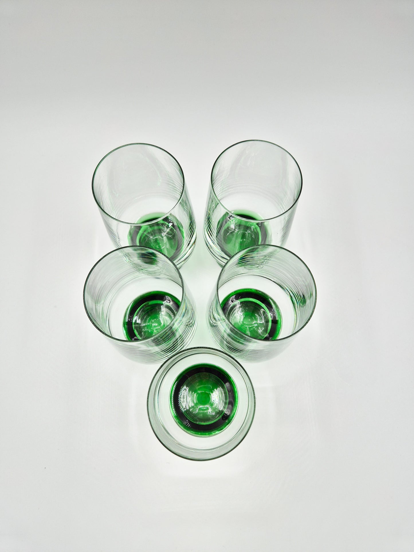 Set of 5 Vintage French Drinking Glasses